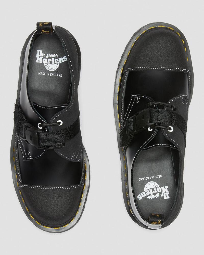 Zapatos Oxford Dr Martens 1461 Tech Made in England Hebilla Hombre Negros | MX 209SGL